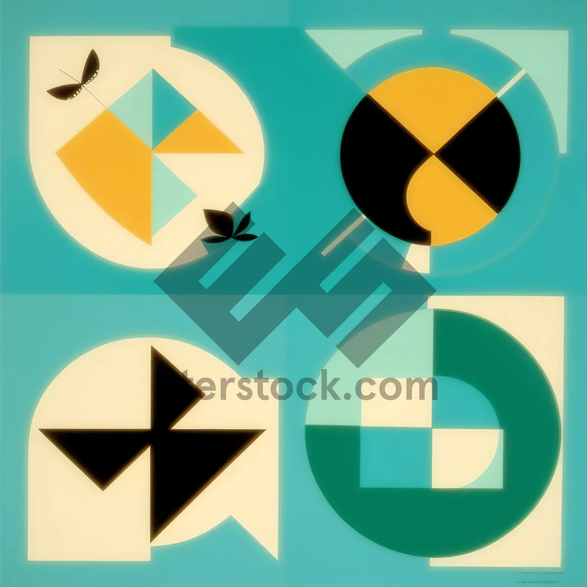 Picture of Modern glossy web buttons set with circle arrow icon