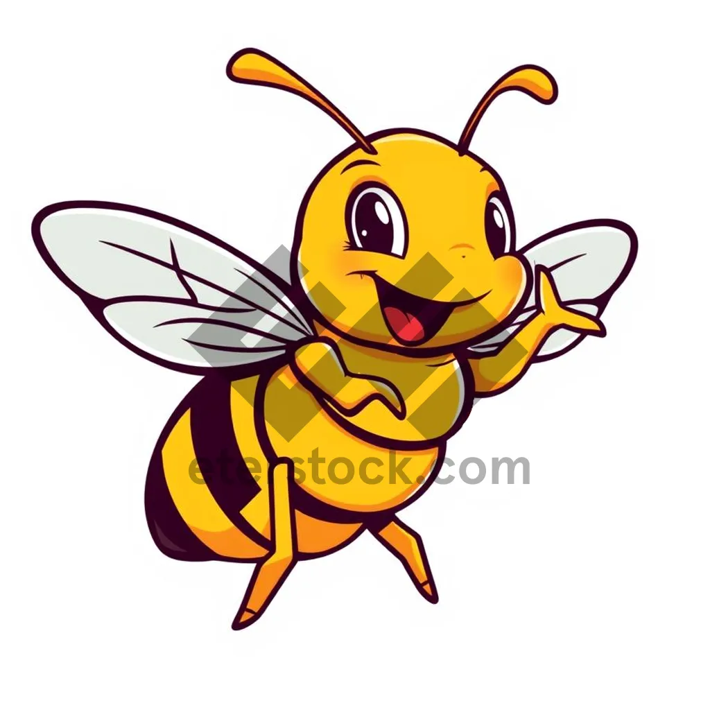 Picture of Happy cute cartoon animal character clip art.
