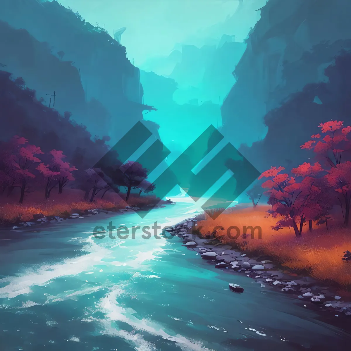Picture of Serene Beachscape: A Relaxing Coastal Oasis
