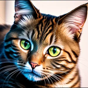 Curious Tabby Kitten with Fluffy Fur