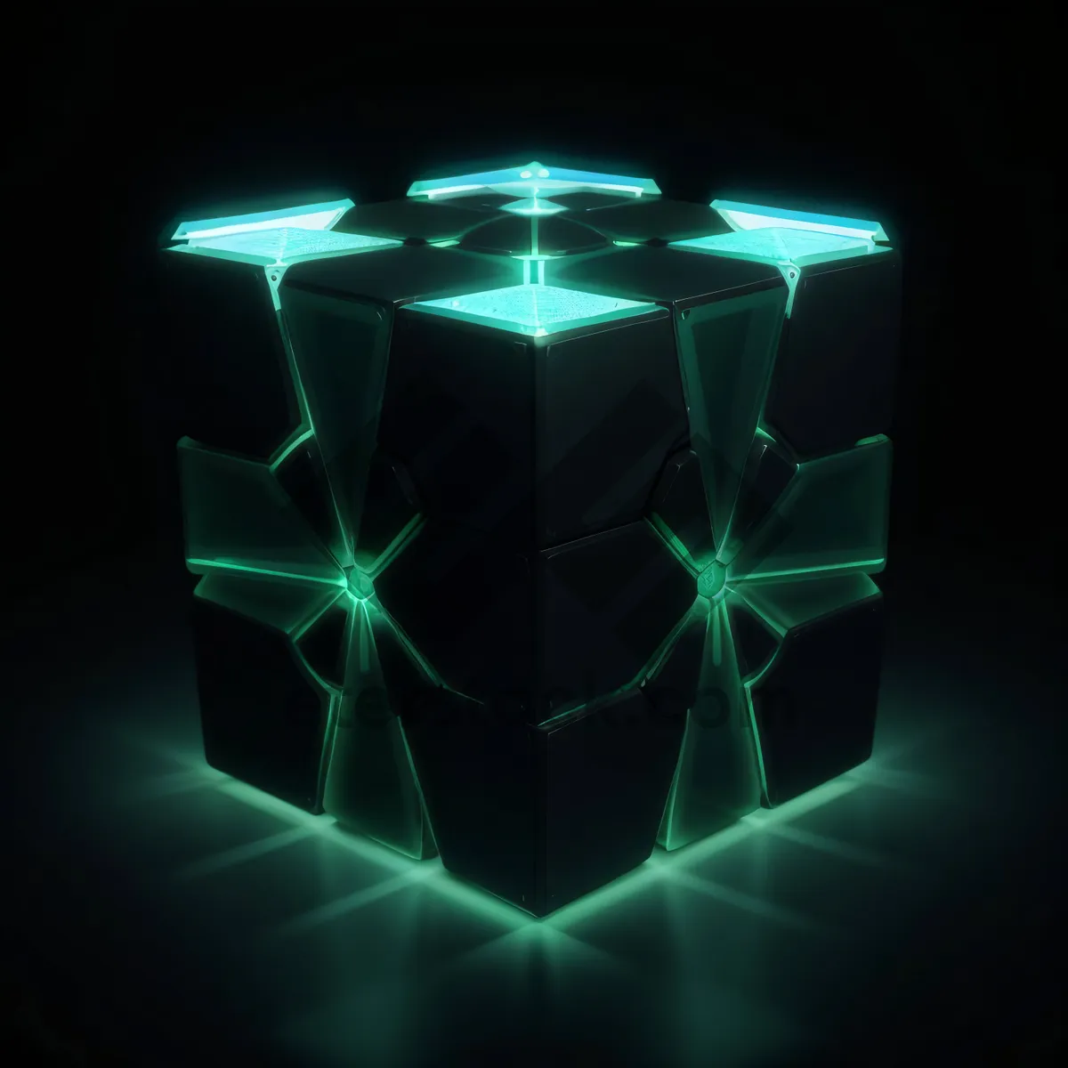 Picture of Glowing Laser Fractal Energy Explosion