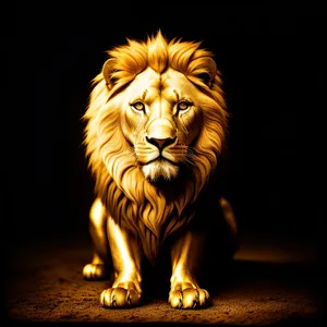Majestic King of the Wilderness: Fierce Lion Resting
