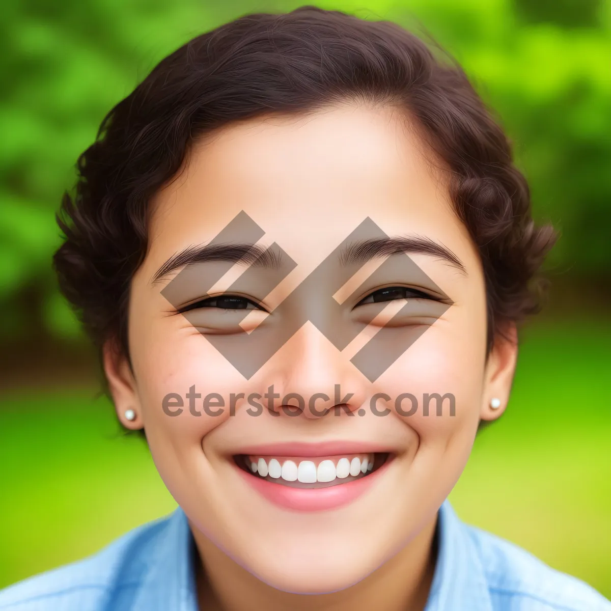 Picture of Healthy skincare model with beautiful smile