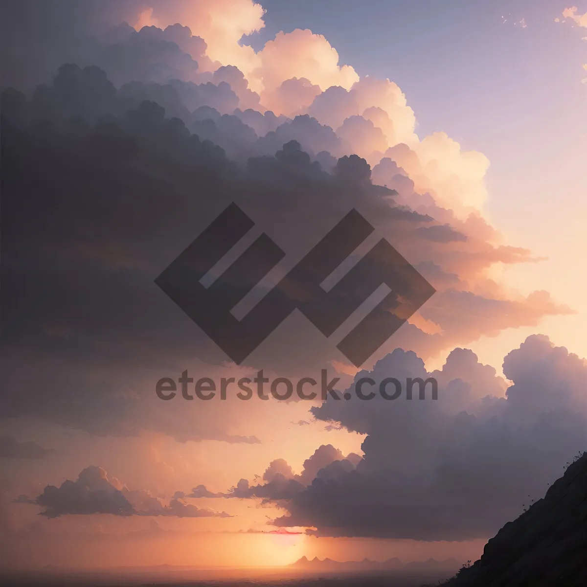Picture of Golden Horizon: Majestic Sunsets over Mountain Peaks