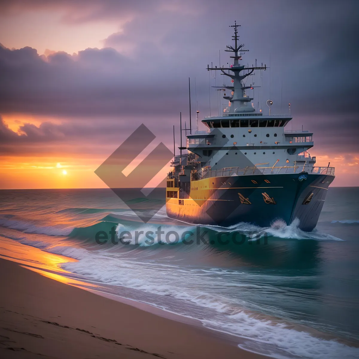 Picture of Seafaring Vessel at Ocean Port