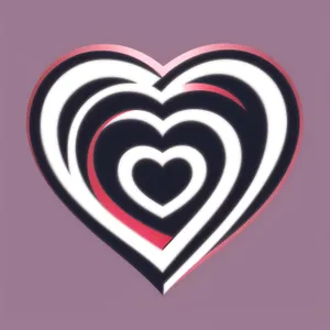 Love-shaped Hippie Heart: Valentine's Day Graphic Design