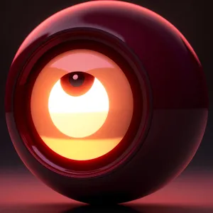 Shiny Round Orange Button - Web Design Element