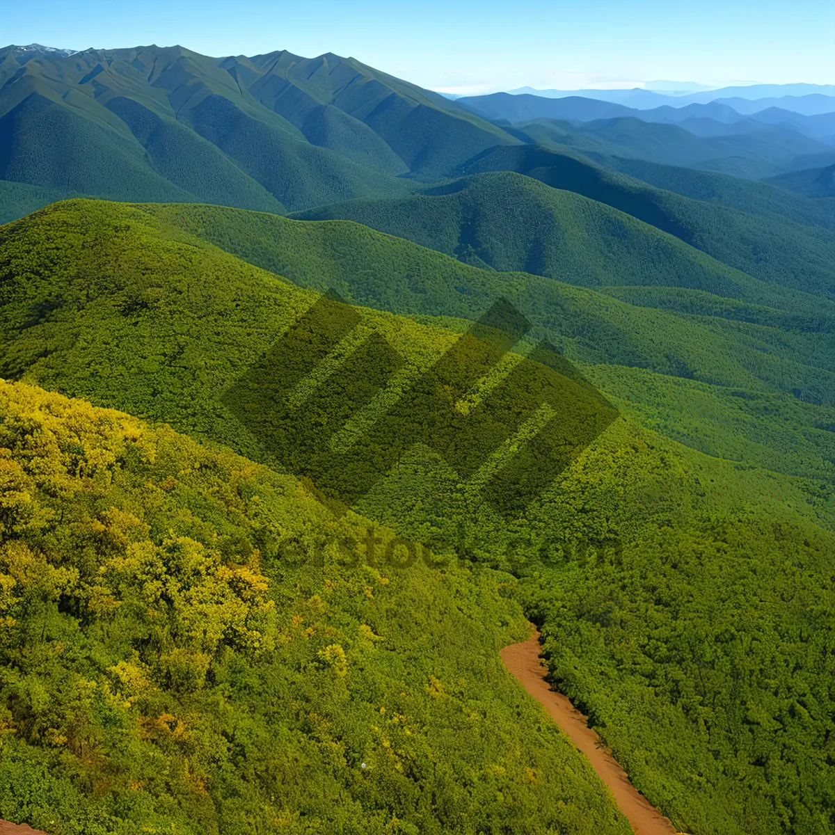 Picture of Idyllic Highland Range Overlooking Scenic Valley