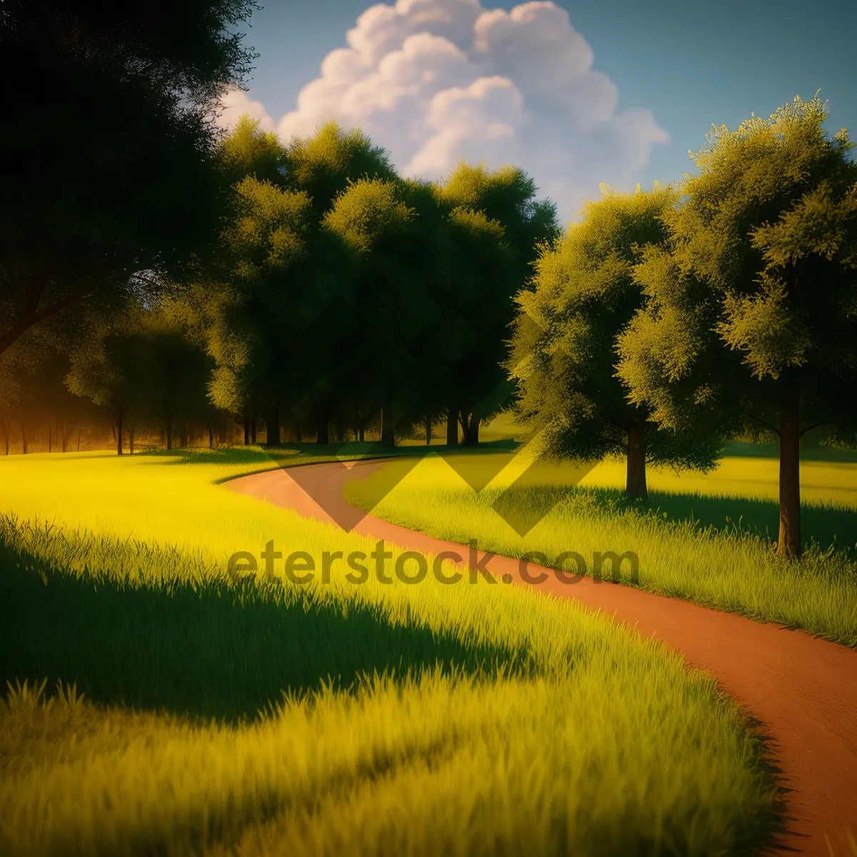 Picture of Golden Horizon: Rapeseed Fields Embracing the Countryside