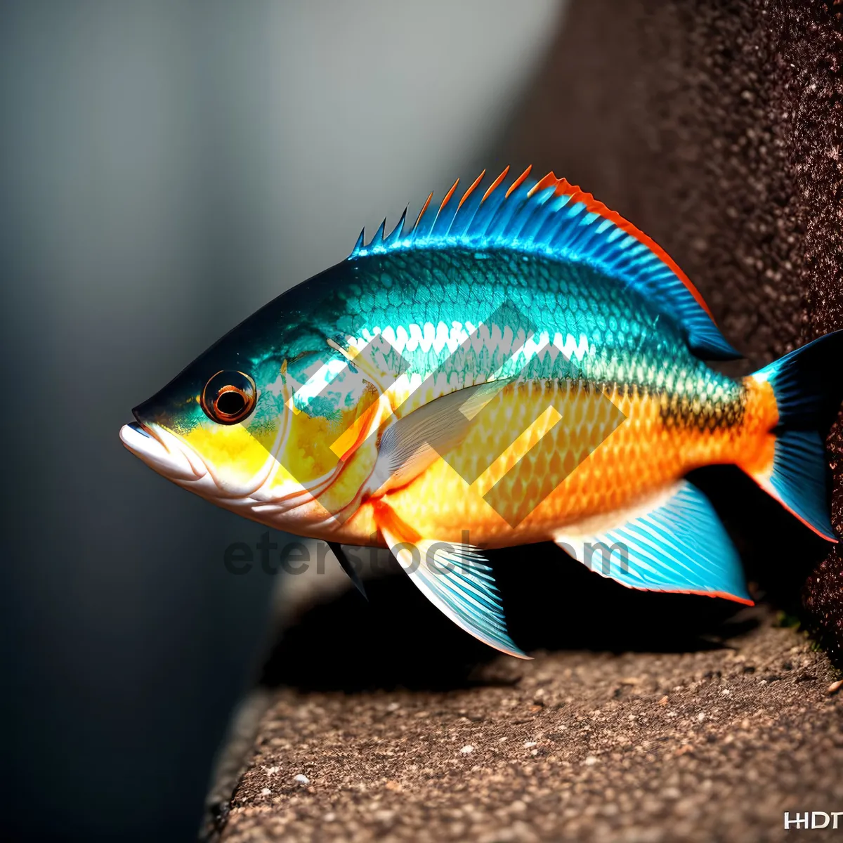 Picture of Colorful Reef Carp in Aquatic Tank