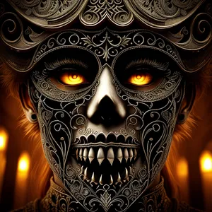 Venetian Pirate Mask - Stunning Masquerade Fashion Portrait