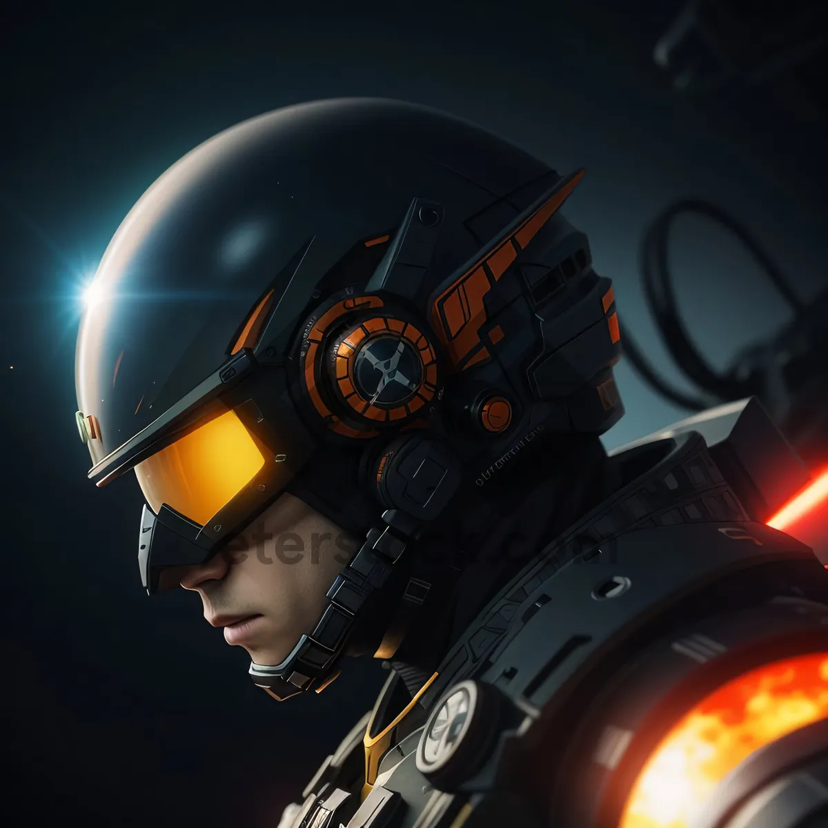 Picture of Digital Device Helmet 3D Technology Equipment Disk