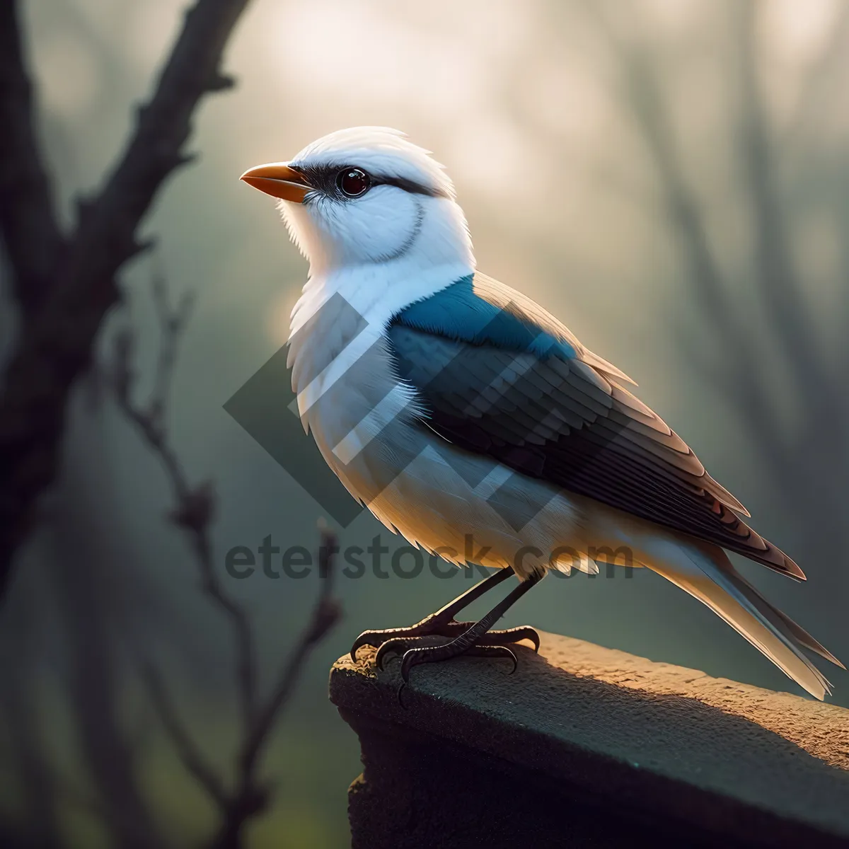 Picture of Jaw-Dropping Jay Perched on Branch