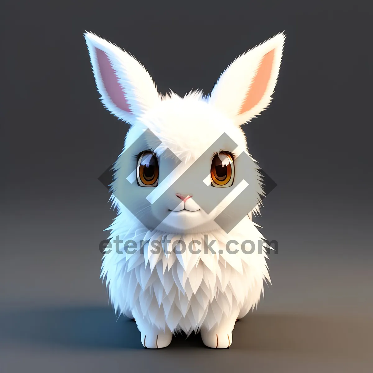 Picture of Fluffy Bunny with Cute Ears - Adorable Easter Pet