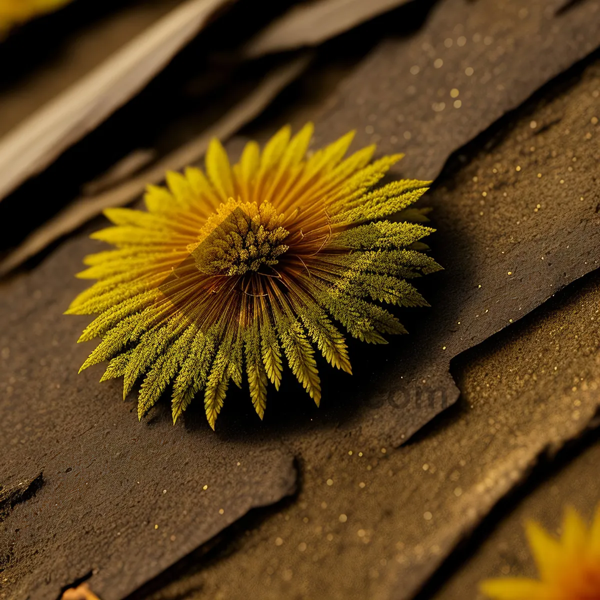 Picture of Vibrant Yellow Sea Urchin and Herb