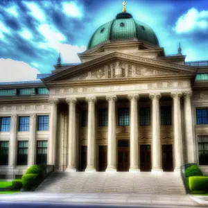 Iconic Capitol Dome against Historical Skyline