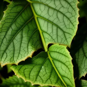 Vibrant Maple Leaf Pattern in Summer Forest