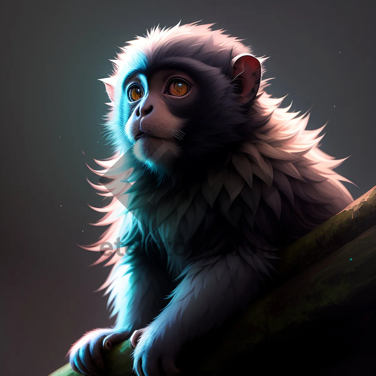Picture of Wild Primate with Piercing Eyes
