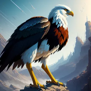  Majestic Hunter: Bald Eagle Soaring with Sharp Gaze