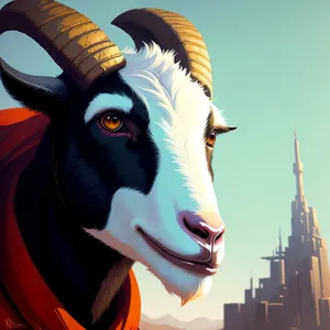 Masked Ram: Unique Triceratops-inspired Sheep Mascot