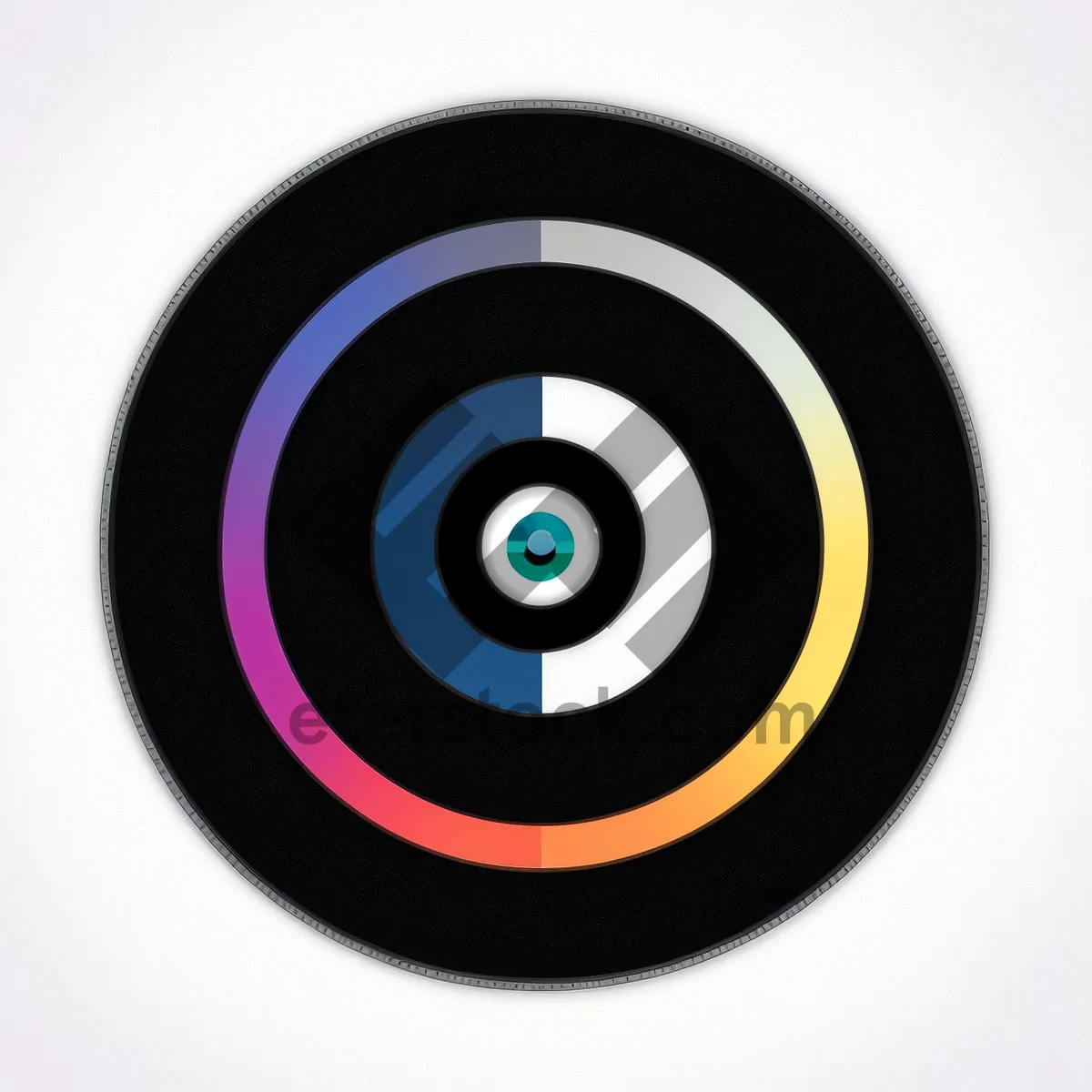 Picture of Shiny Music Circle Icon with 3D Effect