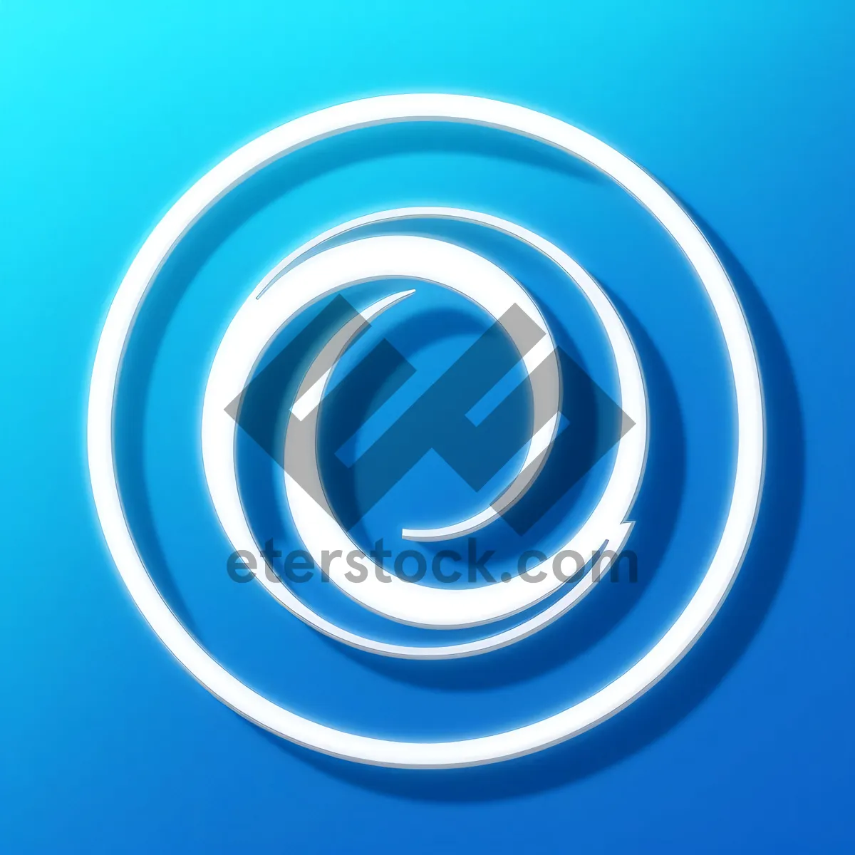 Picture of Shiny 3D Round Web Icon with Reflection