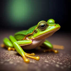 Wild-eyed Tree Frog Observing its Surroundings