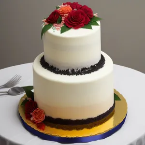 Decadent Fruitcake on Elegant Gourmet Plate