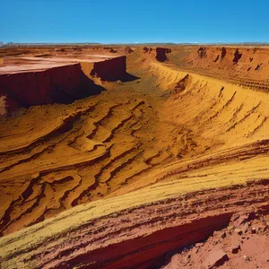 Scenic Mountain Valley in National Park