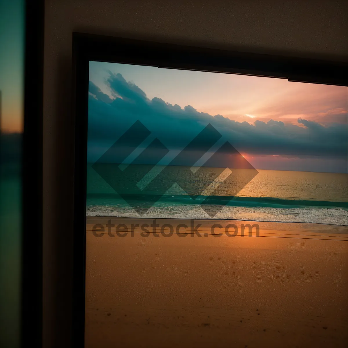 Picture of Serenity by the Shore: Sunset on a Tropical Beach