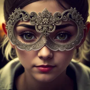 Sultry Eyes: Sensuous Venetian Mask Fashion Portrait