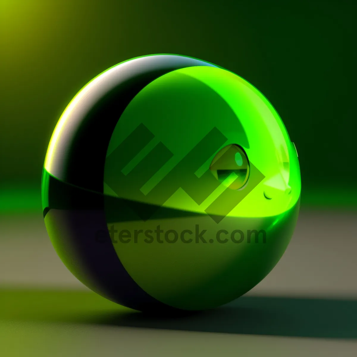 Picture of Glossy Glass Sphere Icon: Web Design Element