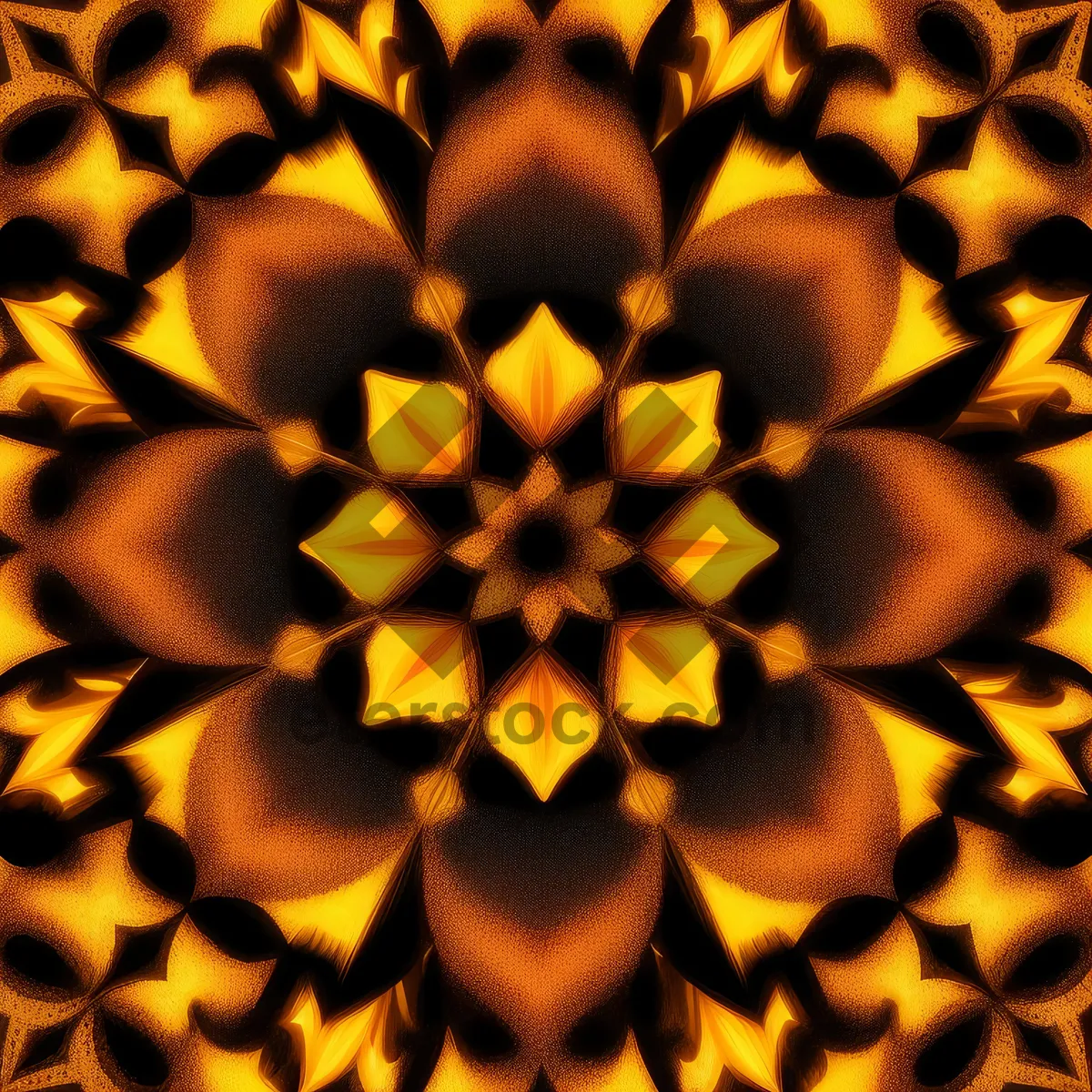 Picture of Sunflower Honeycomb: Vibrant Fractal Structure