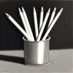 School Drawing Tools: Pencils, Needle, Swab