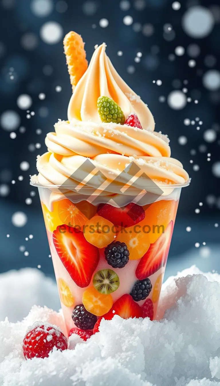 Picture of Sweet Strawberry Yogurt Ice Cream Refreshment