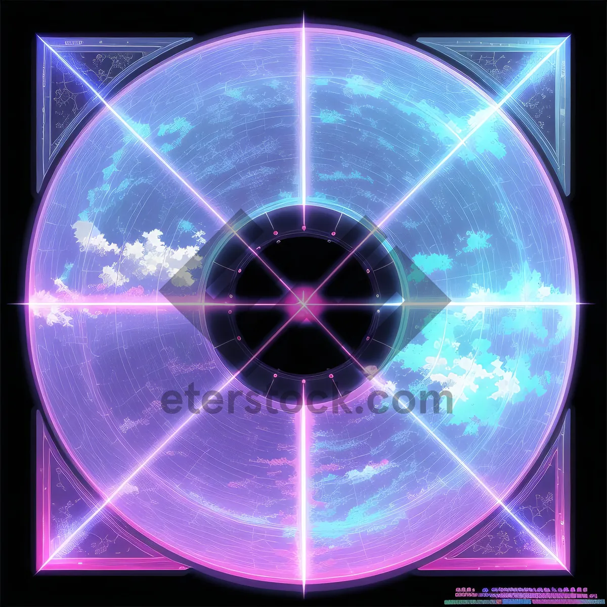 Picture of Futuristic Glow Pattern with Optical Device Effects