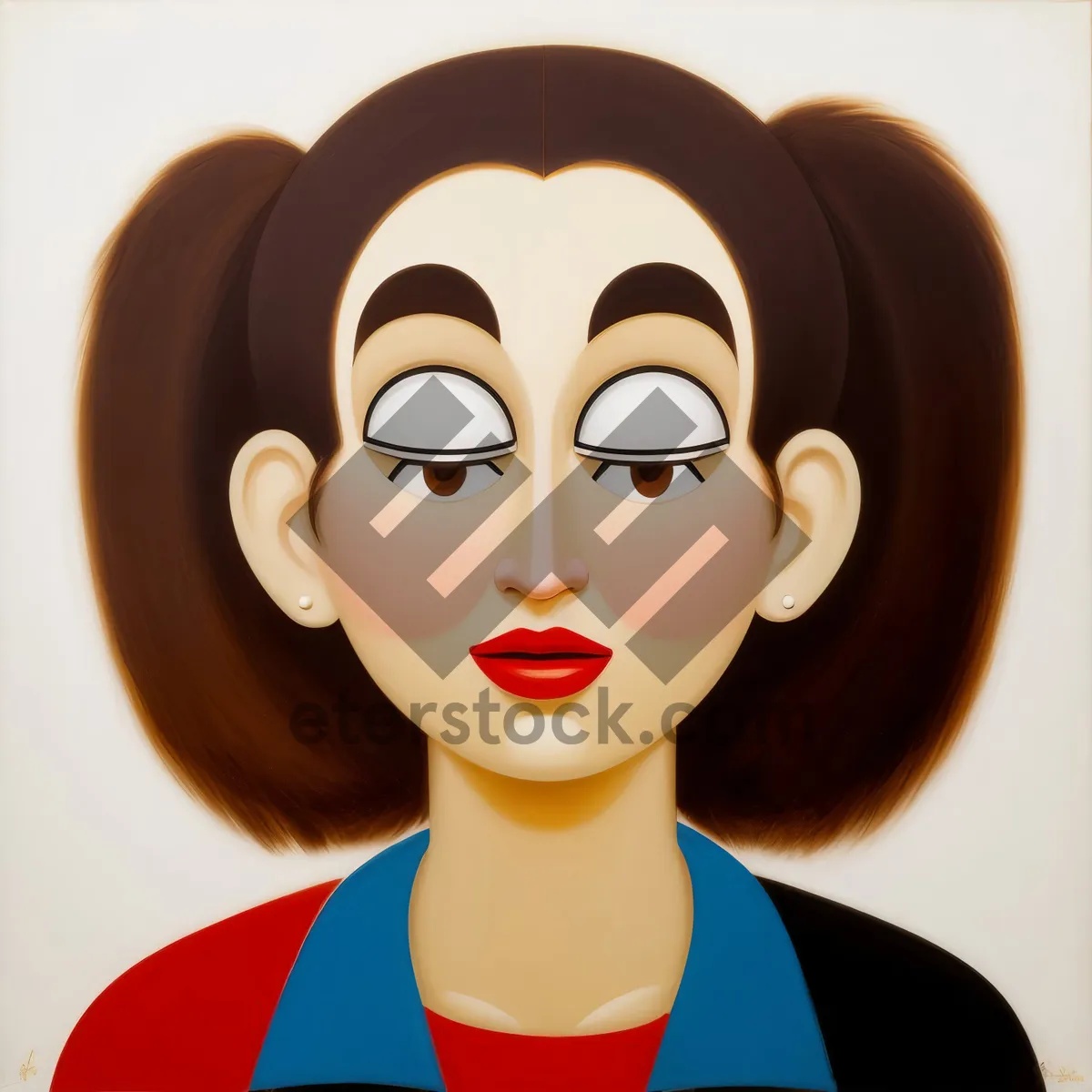 Picture of Cartoon boy with housewife clip art - cutout style