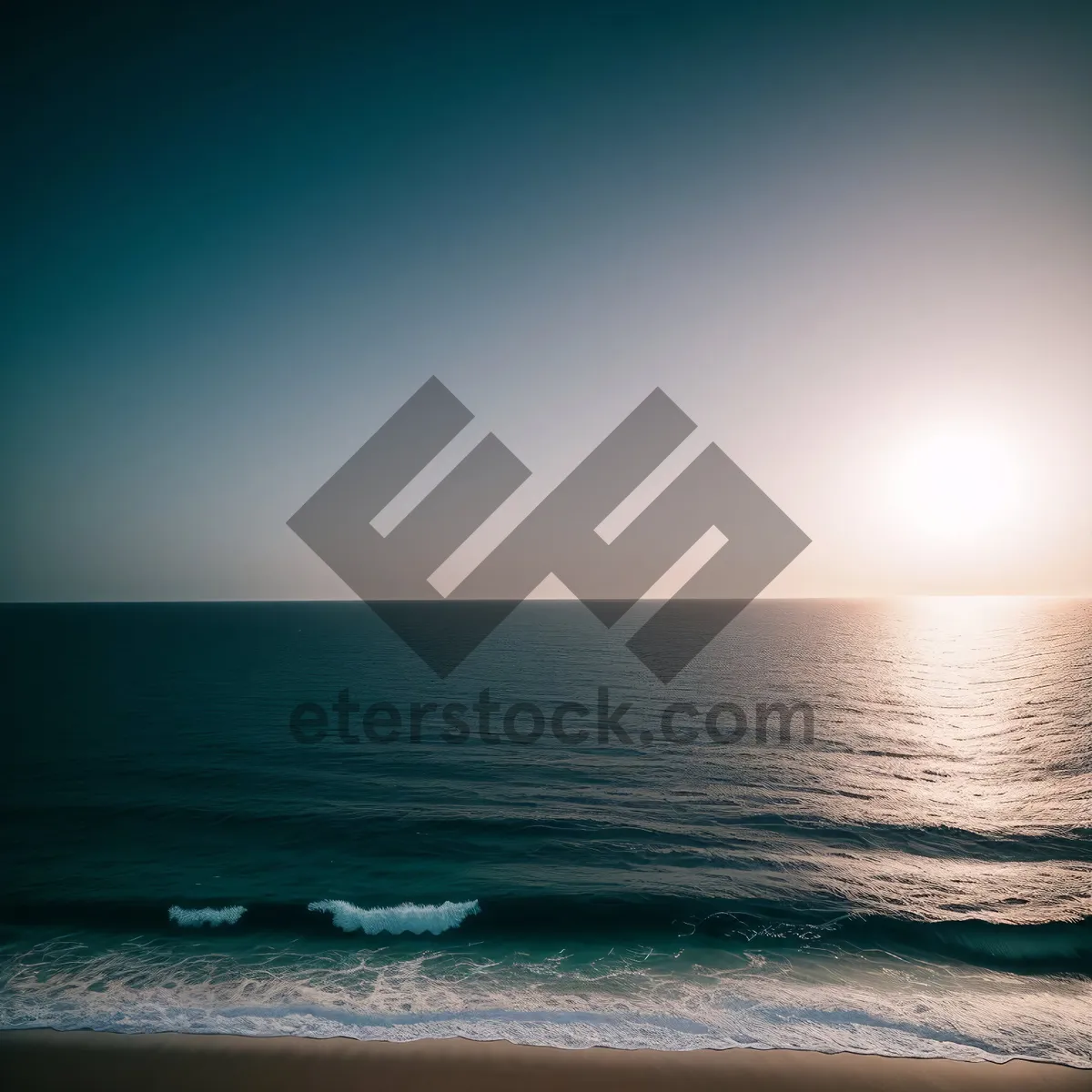 Picture of Sunset over a serene tropical beach