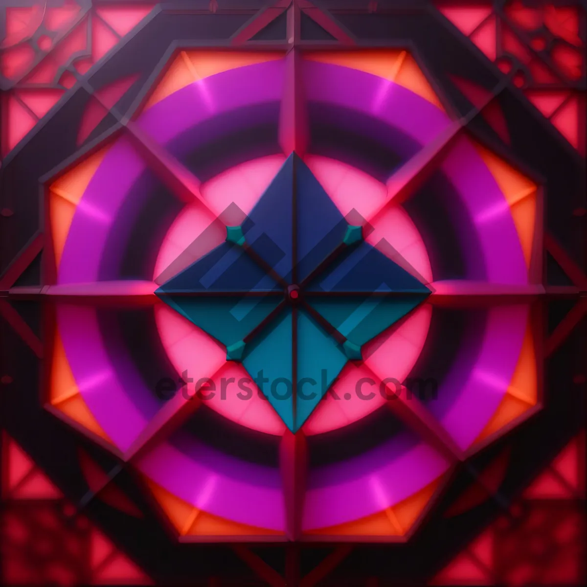 Picture of Mosaic Geometric Art: Colorful Fantasia Design