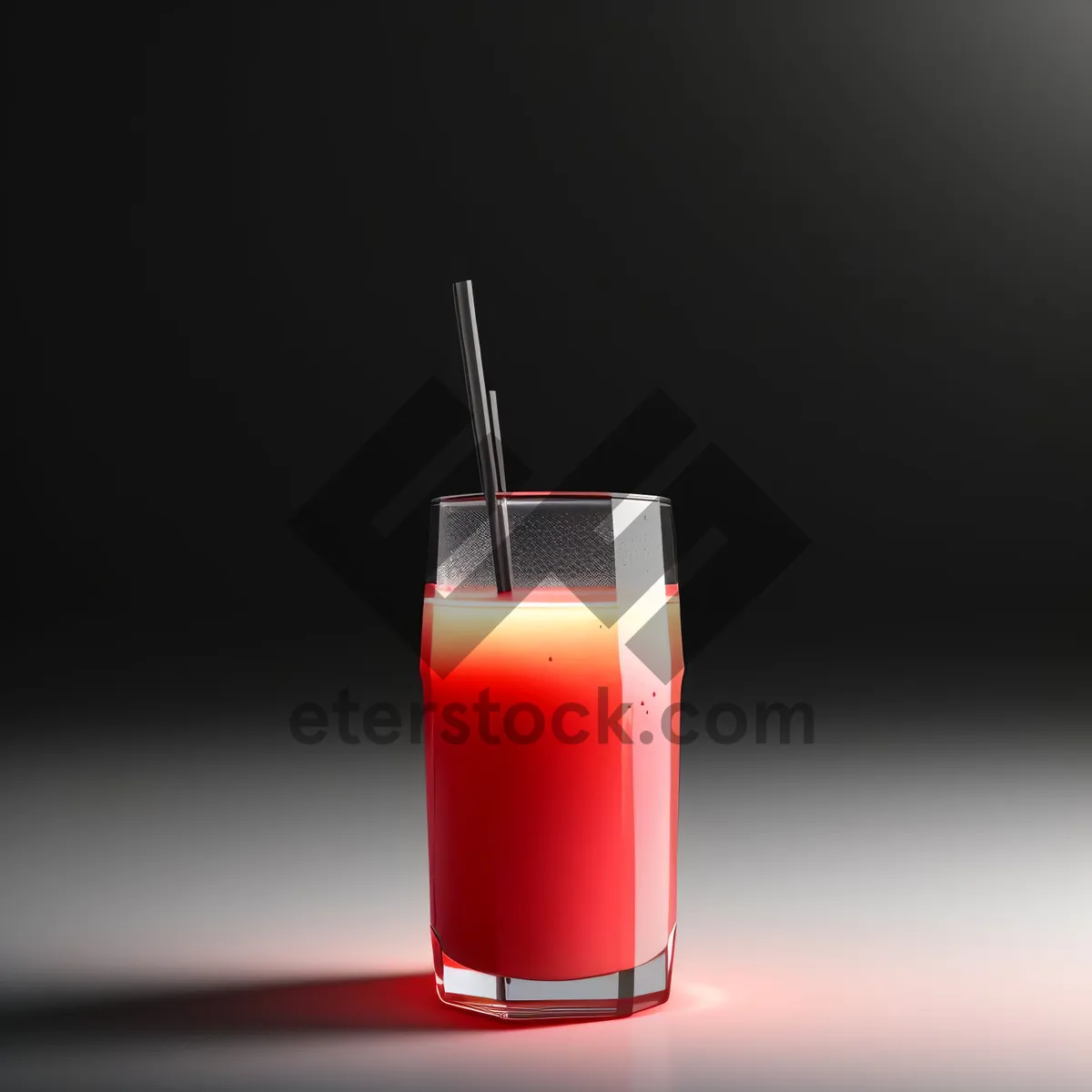 Picture of Refreshing Fruit Juice in Glass with Candle and Needle