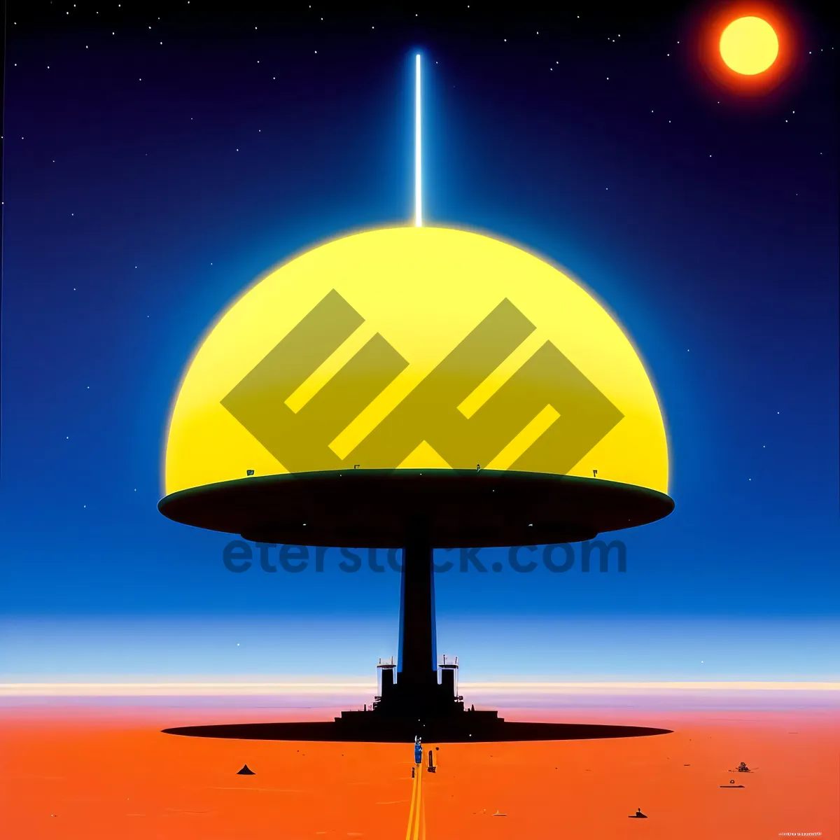 Picture of Captivating Skyline Illuminated by Sun's Radiant Light