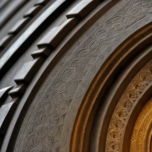 Old Car Wheel at Historic Cathedral