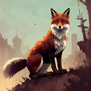 Furry Fox with Captivating Eyes