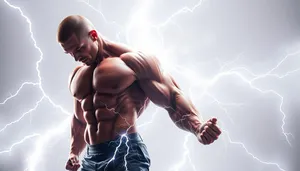 Muscular man showcasing fitness and strength