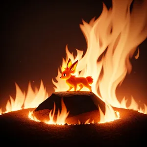 Fiery Hearth: Embers Dancing in Flames