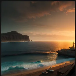 Sunset Serenity at a Tropical Beach