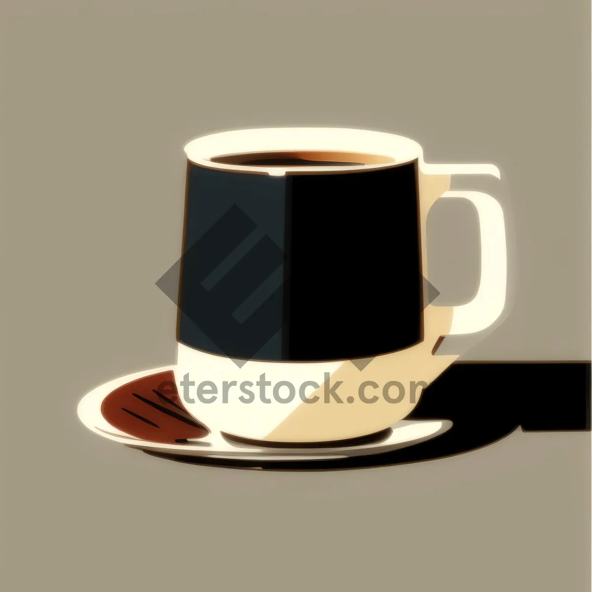 Picture of Morning Elixir: A Hot Cup of Energizing Espresso in a Ceramic Mug