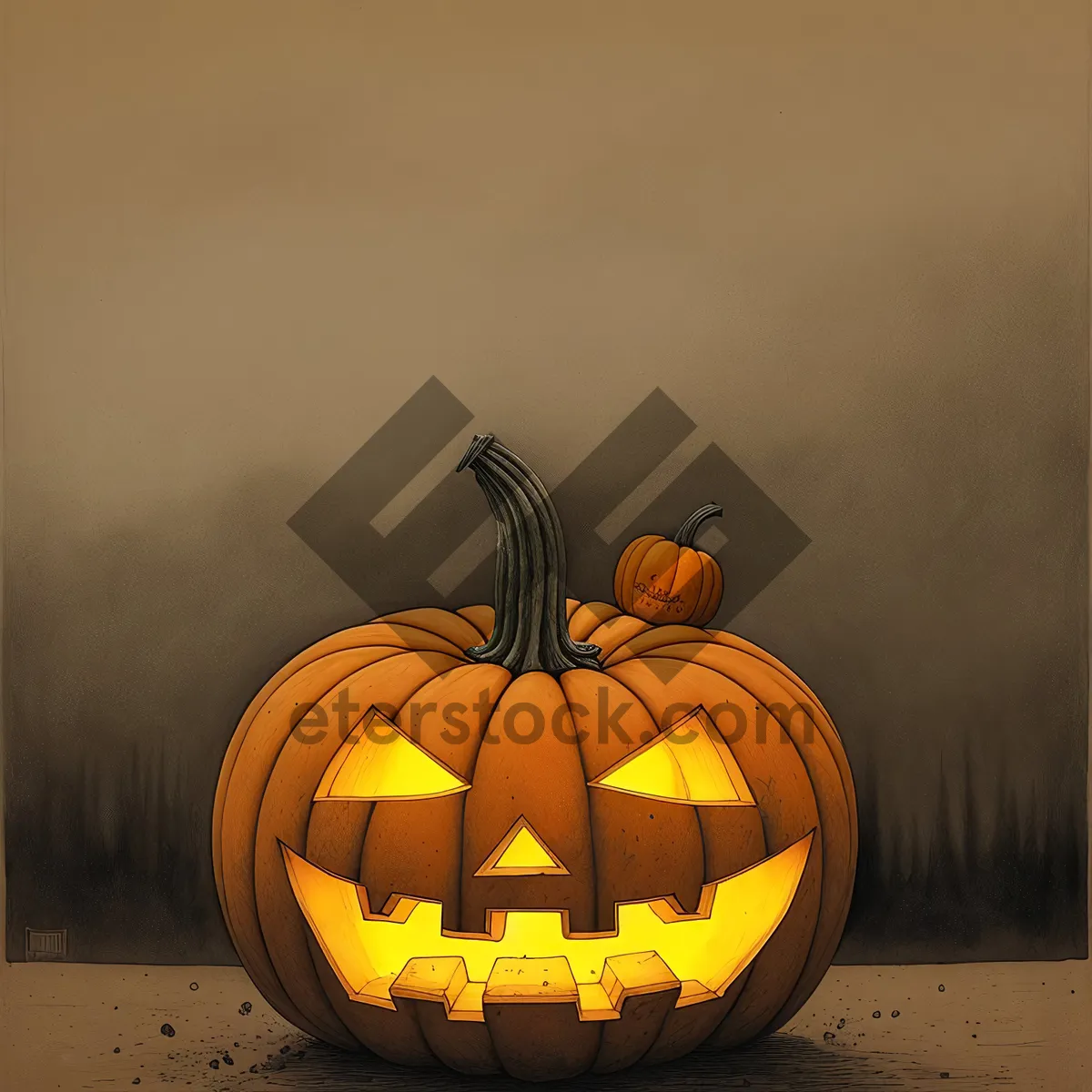 Picture of Spooky Night's Glowing Pumpkin Lamp