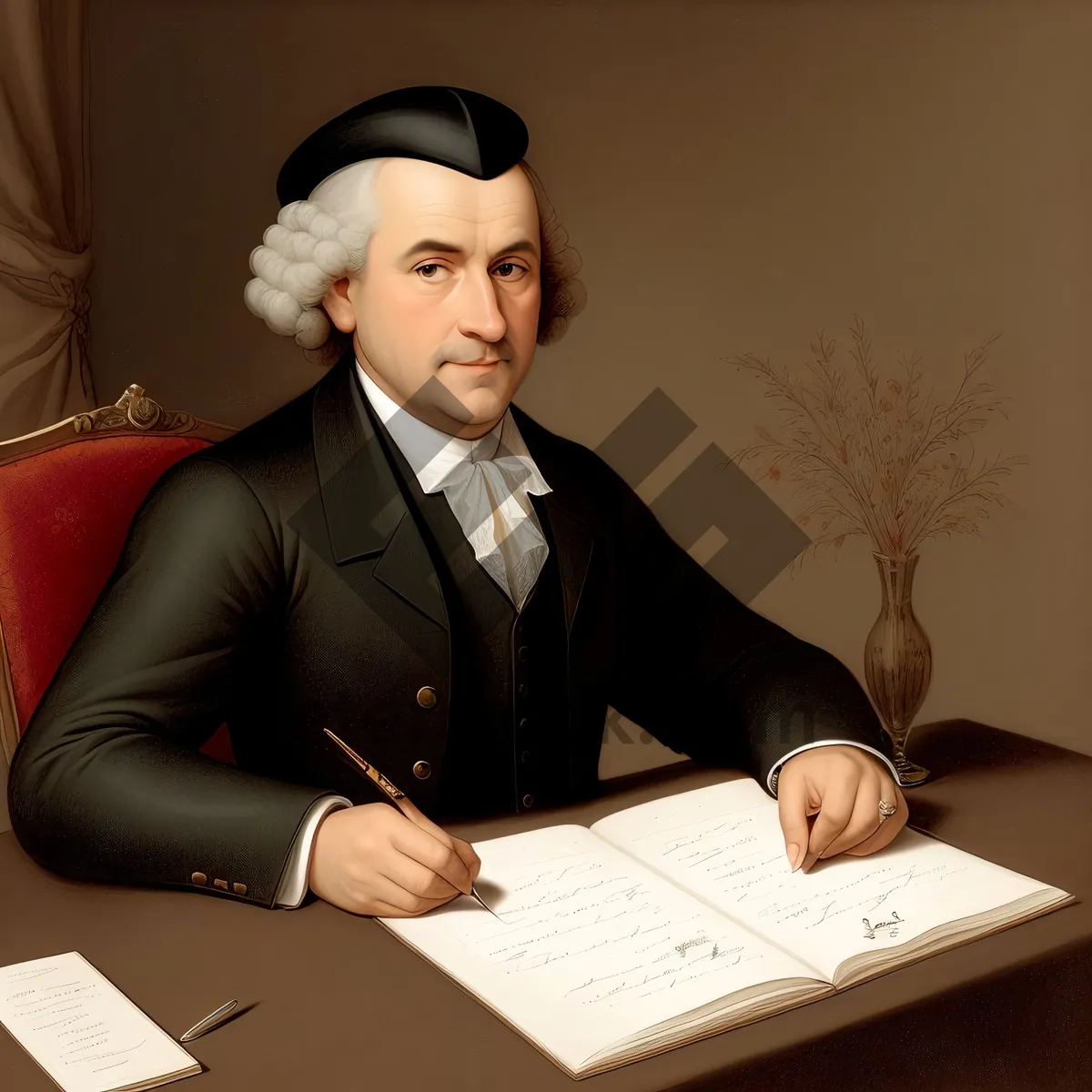 Picture of Corporate Business Team Working Together at Office Desk