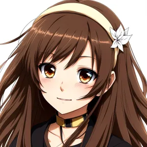 Smiling Brunette Lady with Attractive Eyes